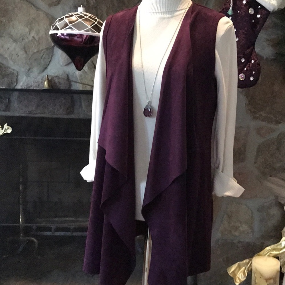 Calvin Klein plum color suede looking vest